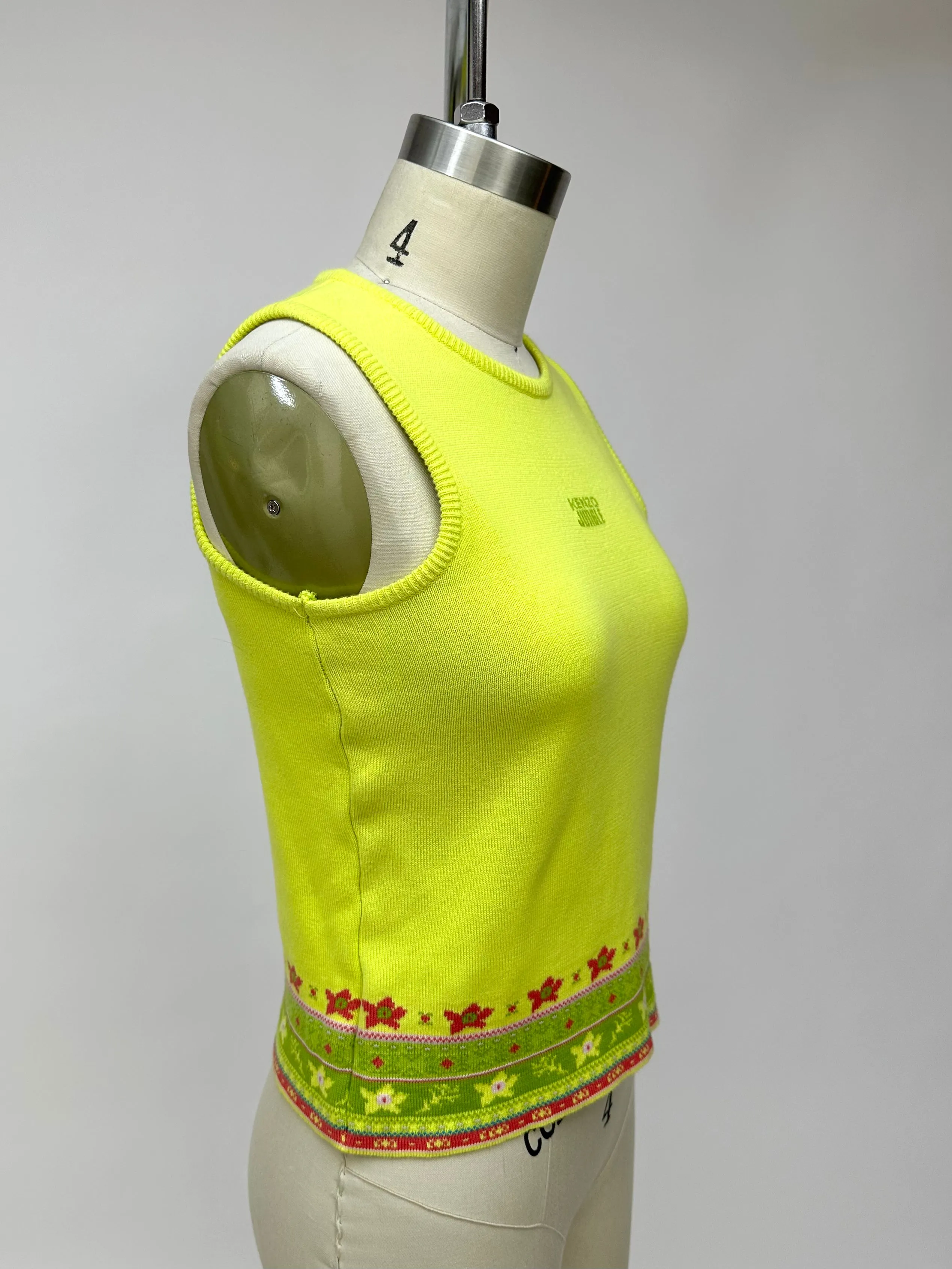 1990s Kenzo Jungle Intarsia Gilet