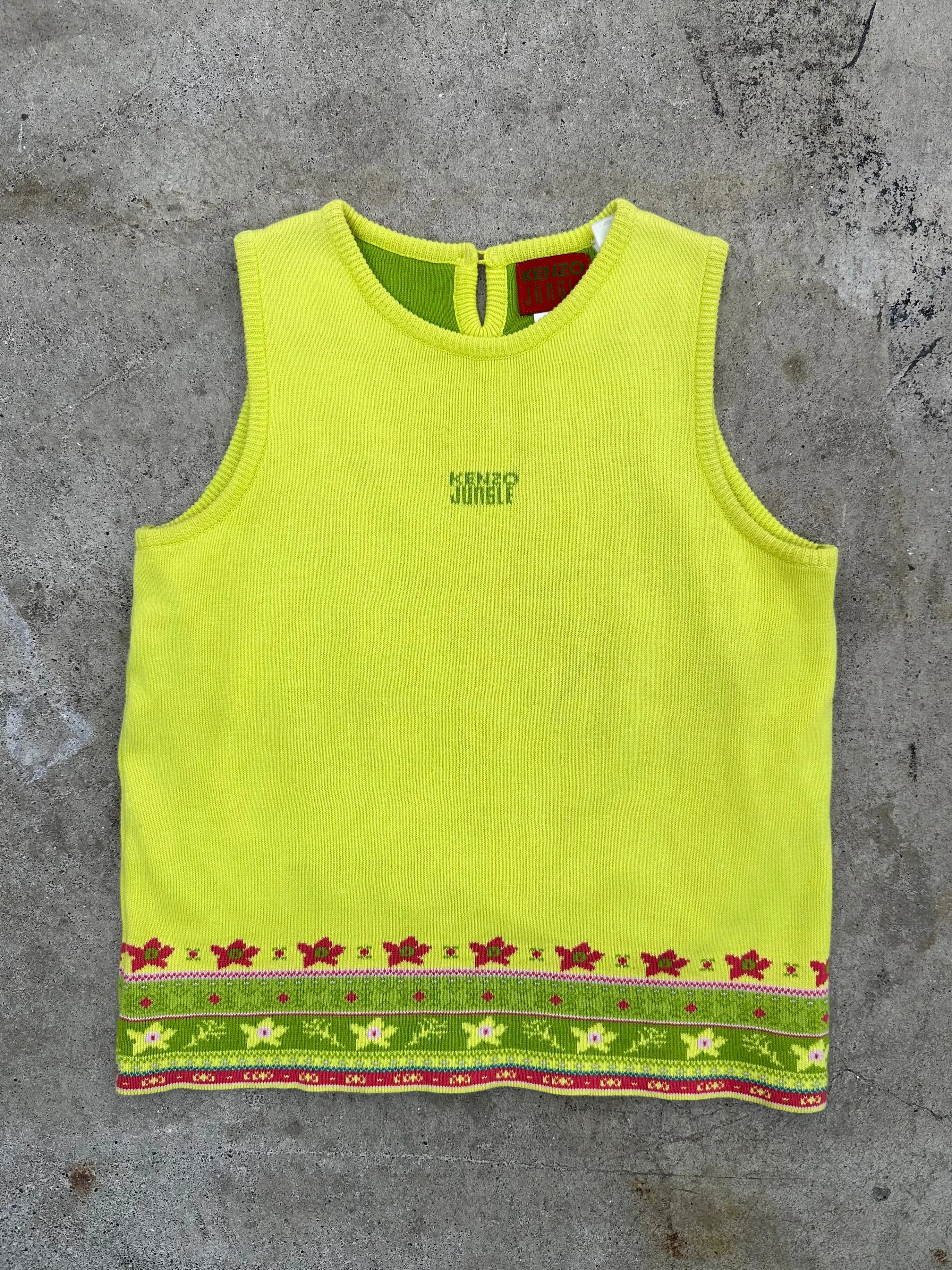 1990s Kenzo Jungle Intarsia Gilet