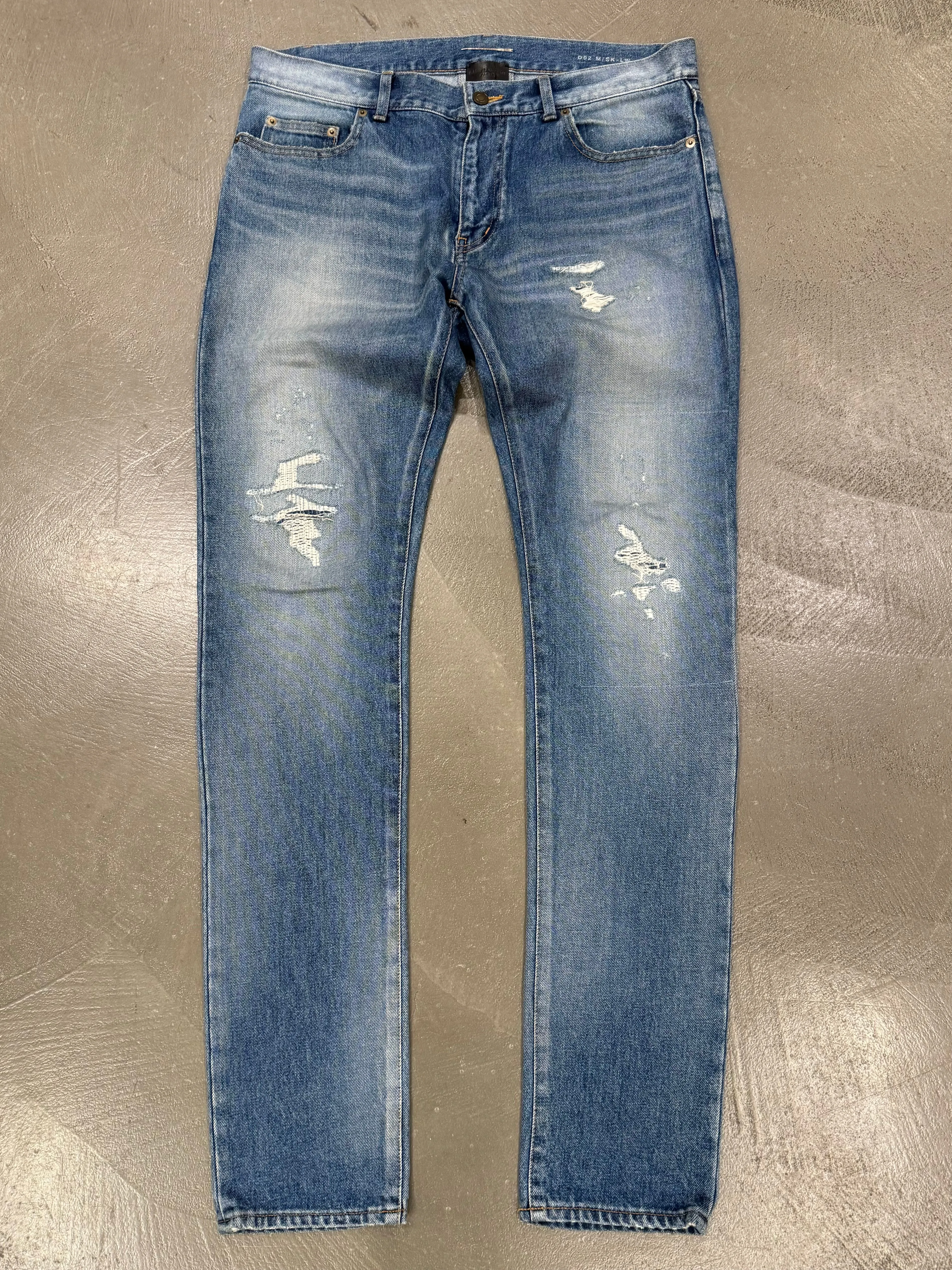2016 Saint Laurent Distressed Jeans