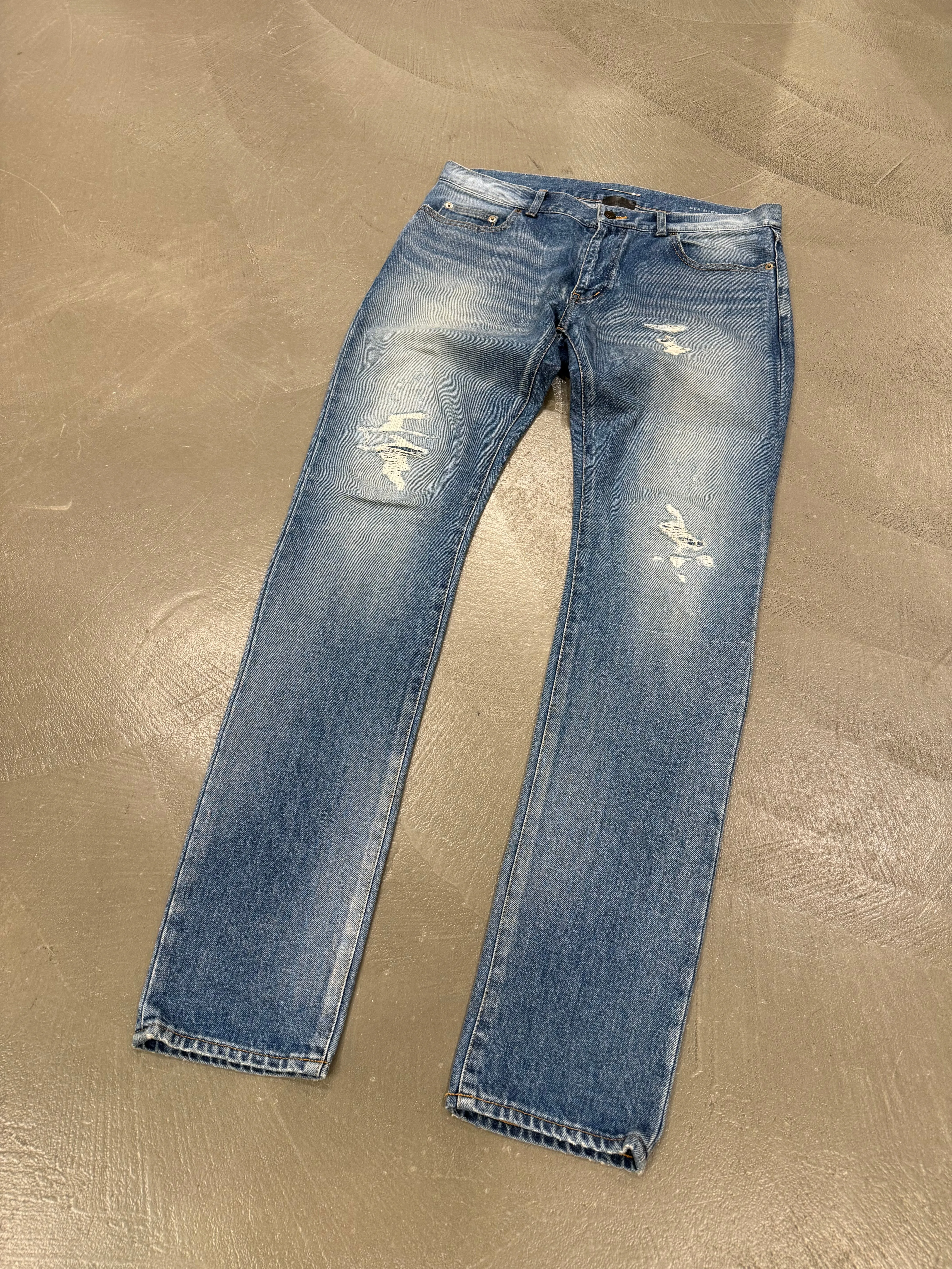2016 Saint Laurent Distressed Jeans