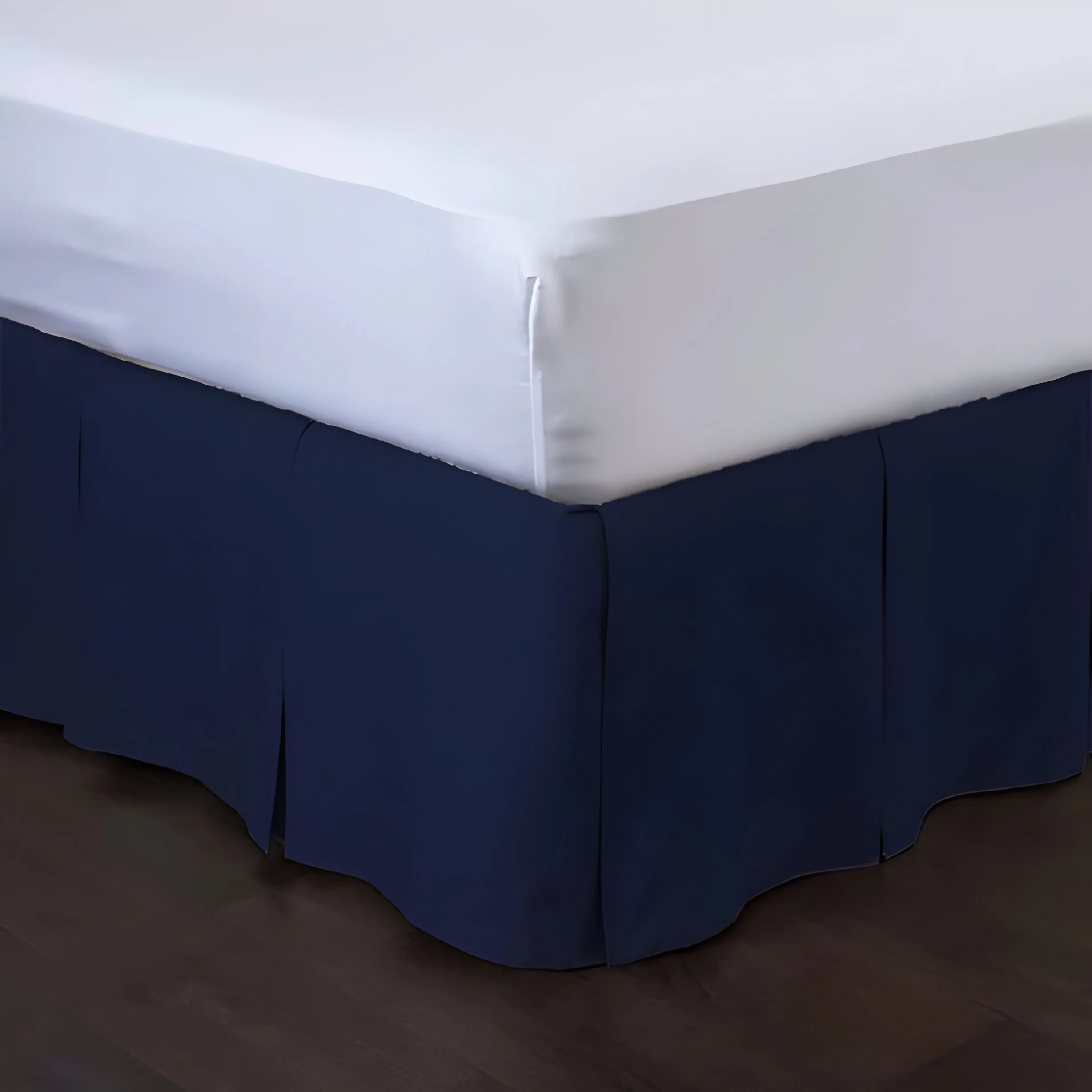 400TC Cotton Sateen Velcro Detachable Pleated Bed Skirt