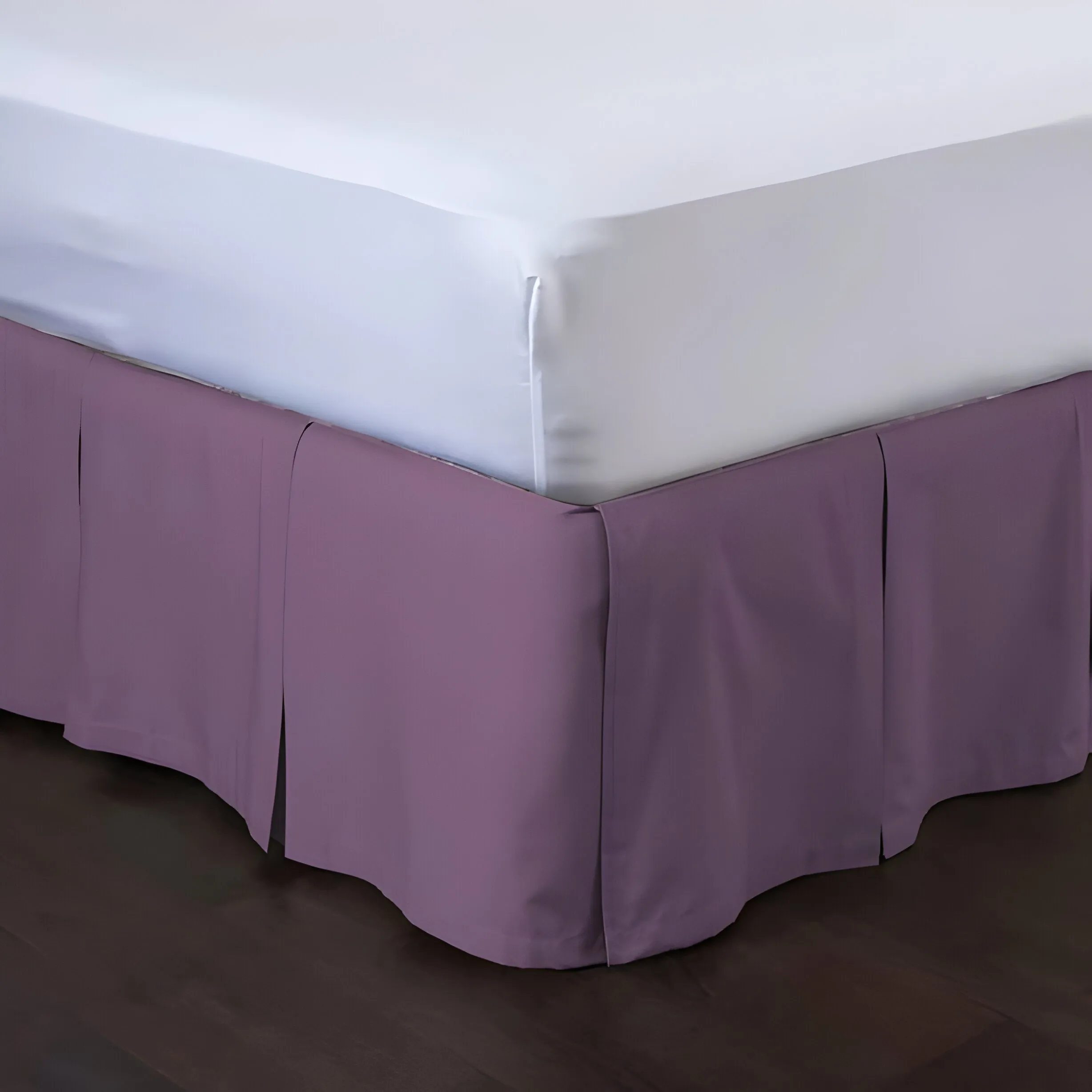 400TC Cotton Sateen Velcro Detachable Pleated Bed Skirt