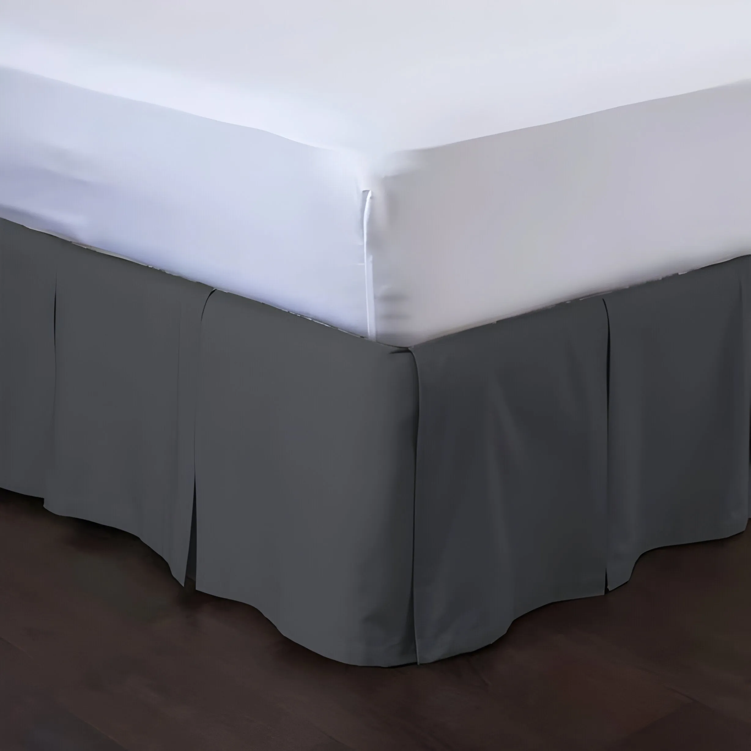 400TC Cotton Sateen Velcro Detachable Pleated Bed Skirt