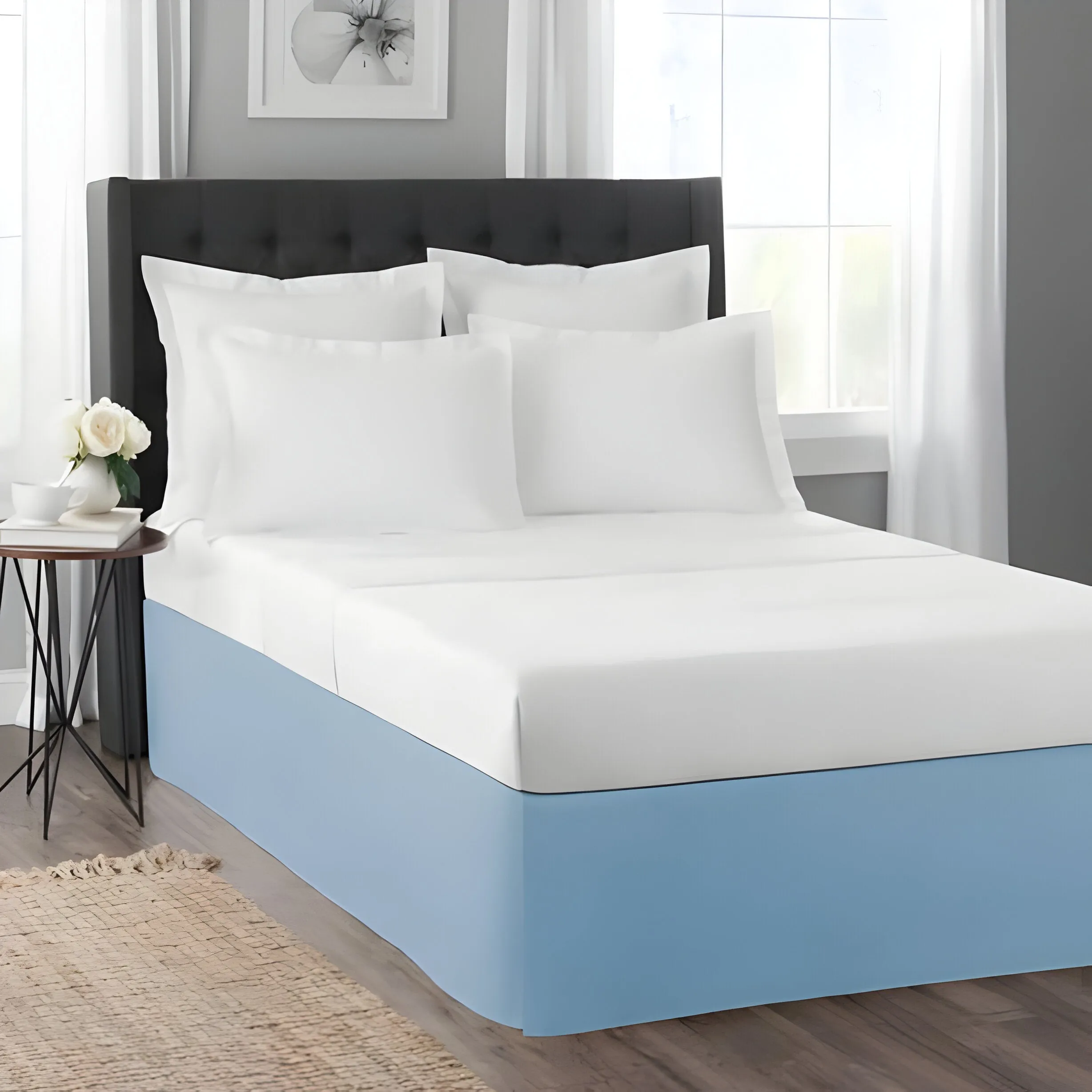 400TC Sateen Cotton Finished Look Tailored Bed Skirt