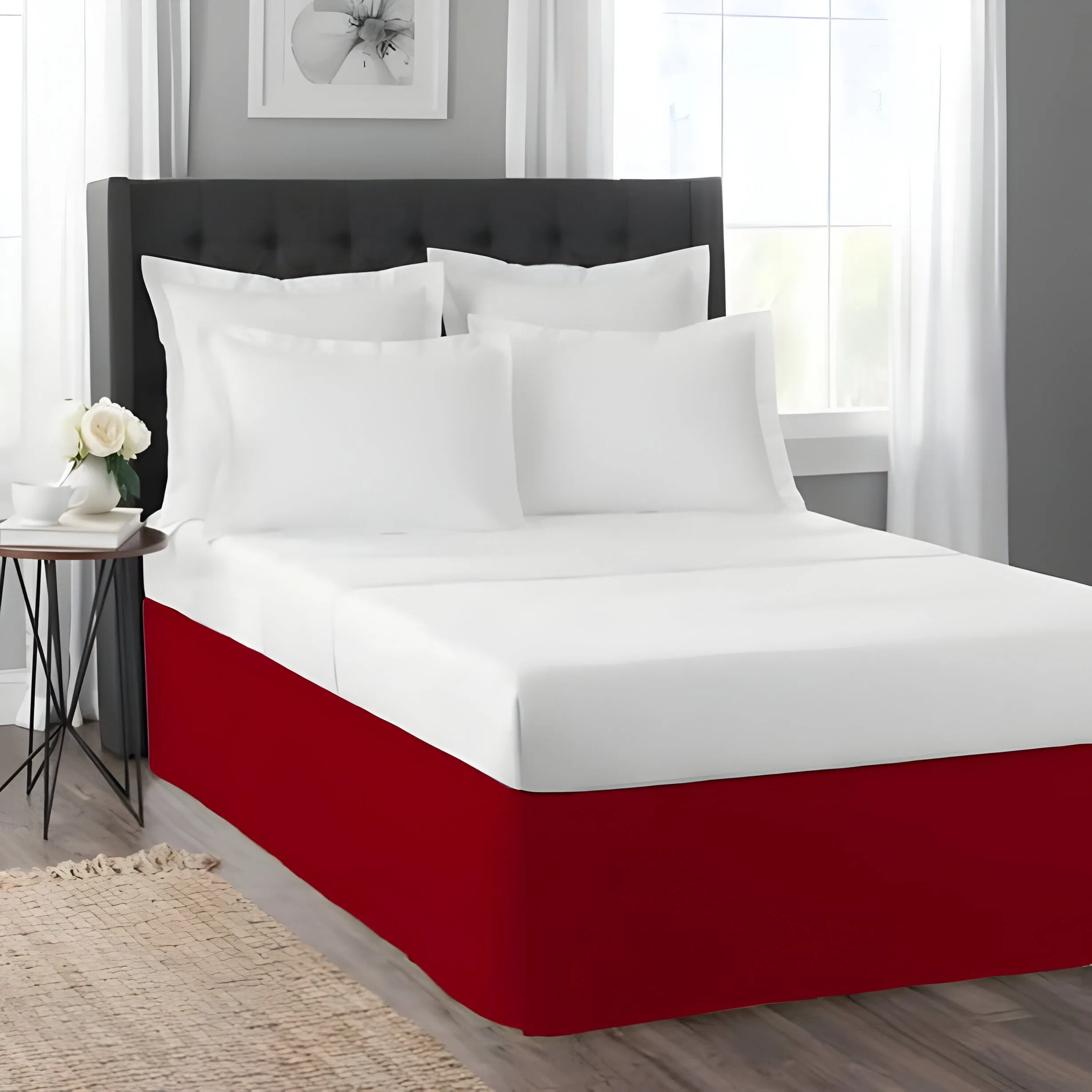400TC Sateen Cotton Finished Look Tailored Bed Skirt