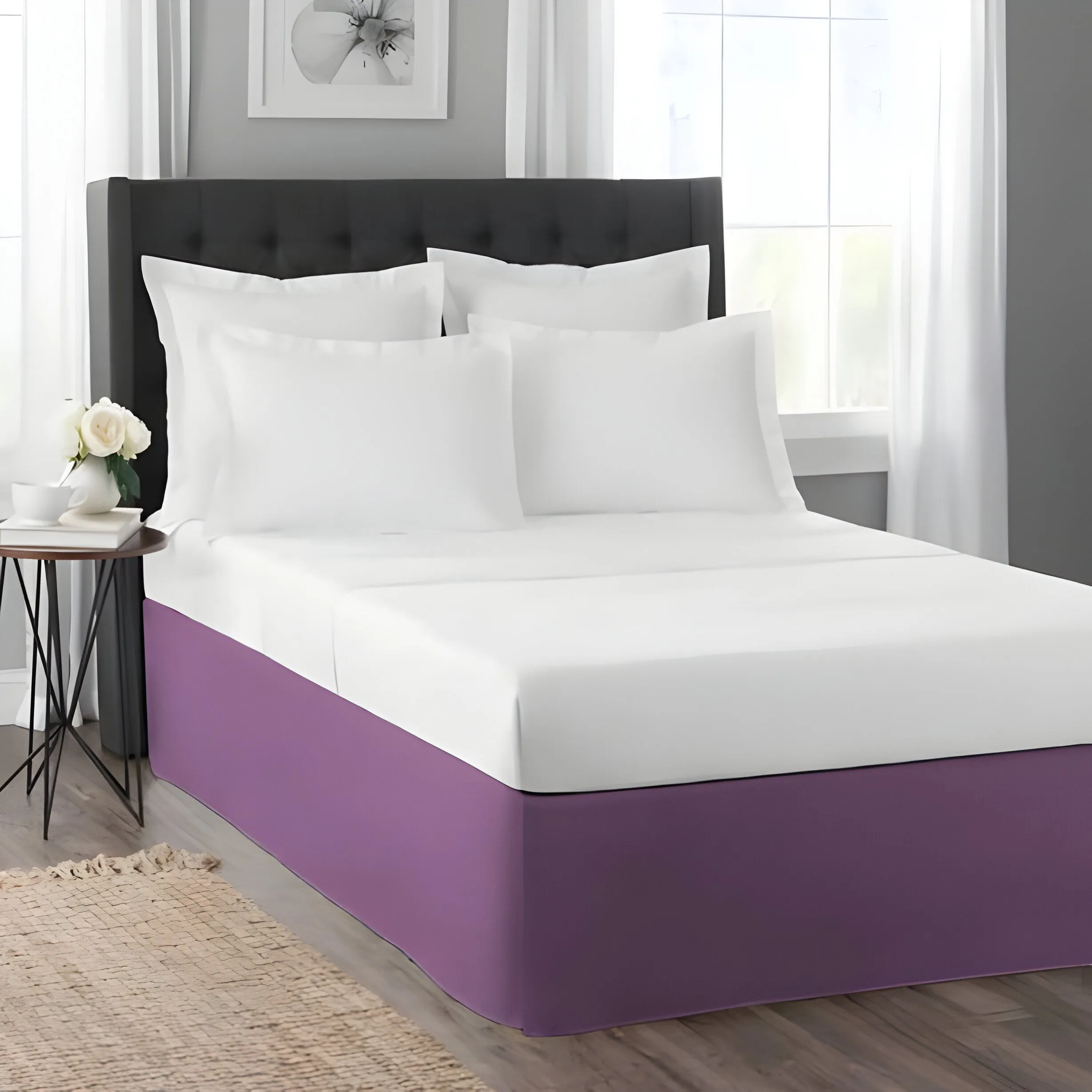 400TC Sateen Cotton Finished Look Tailored Bed Skirt