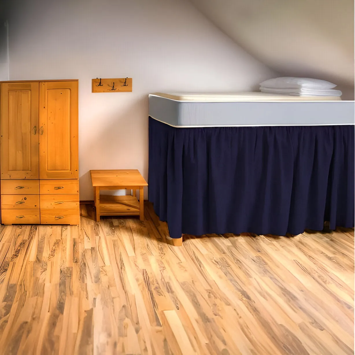 400TC Sateen Solid Cotton Gathered Dorm Bed Skirt