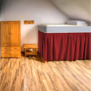 400TC Sateen Solid Cotton Gathered Dorm Bed Skirt