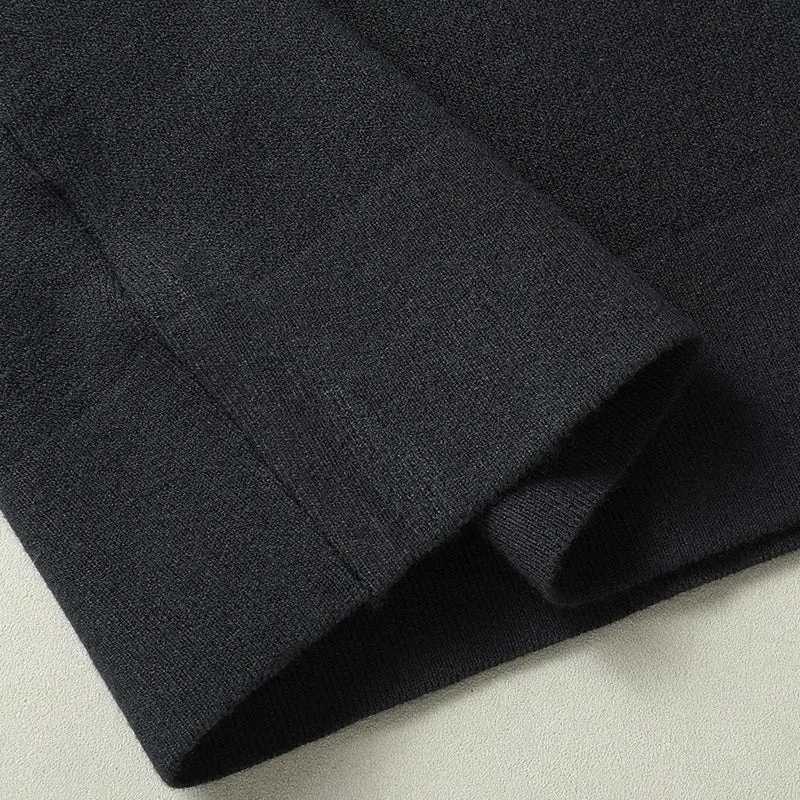 8XL 7XL 6XL 2024 New High End Comfortable Wool Sweater Men Short Sleeve Lapel Sweaters Man Business Casual Mens Christmas Jumper
