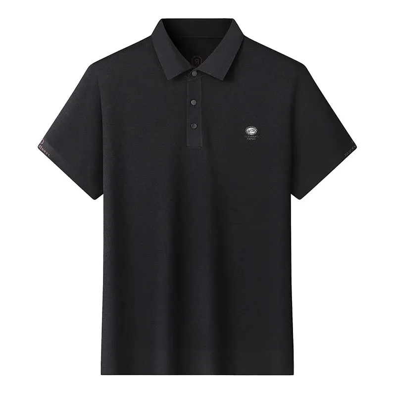 8XL 7XL 6XL 2024 New High End Comfortable Wool Sweater Men Short Sleeve Lapel Sweaters Man Business Casual Mens Christmas Jumper