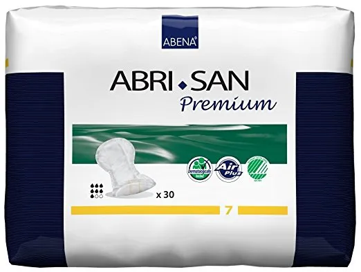ABENA Bladder Control Pad Abri-San 25" Mod. Absorb Fluff (#9381, Sold Per CS)