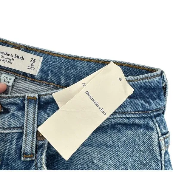 Abercrombie &amp; Fitch the 90’s Ultra High Rise Jean Curve Love Size 26 NEW