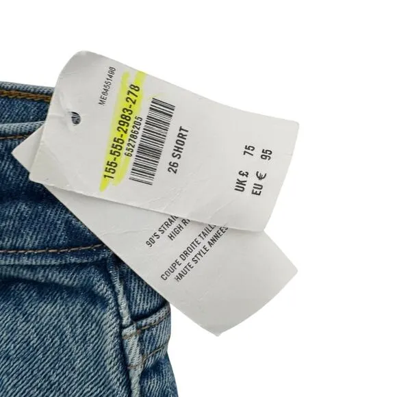 Abercrombie &amp; Fitch the 90’s Ultra High Rise Jean Curve Love Size 26 NEW