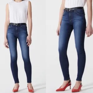 AG Adriano Goldschmied Farrah High-Rise Skinny Jeans Fler Blue 29