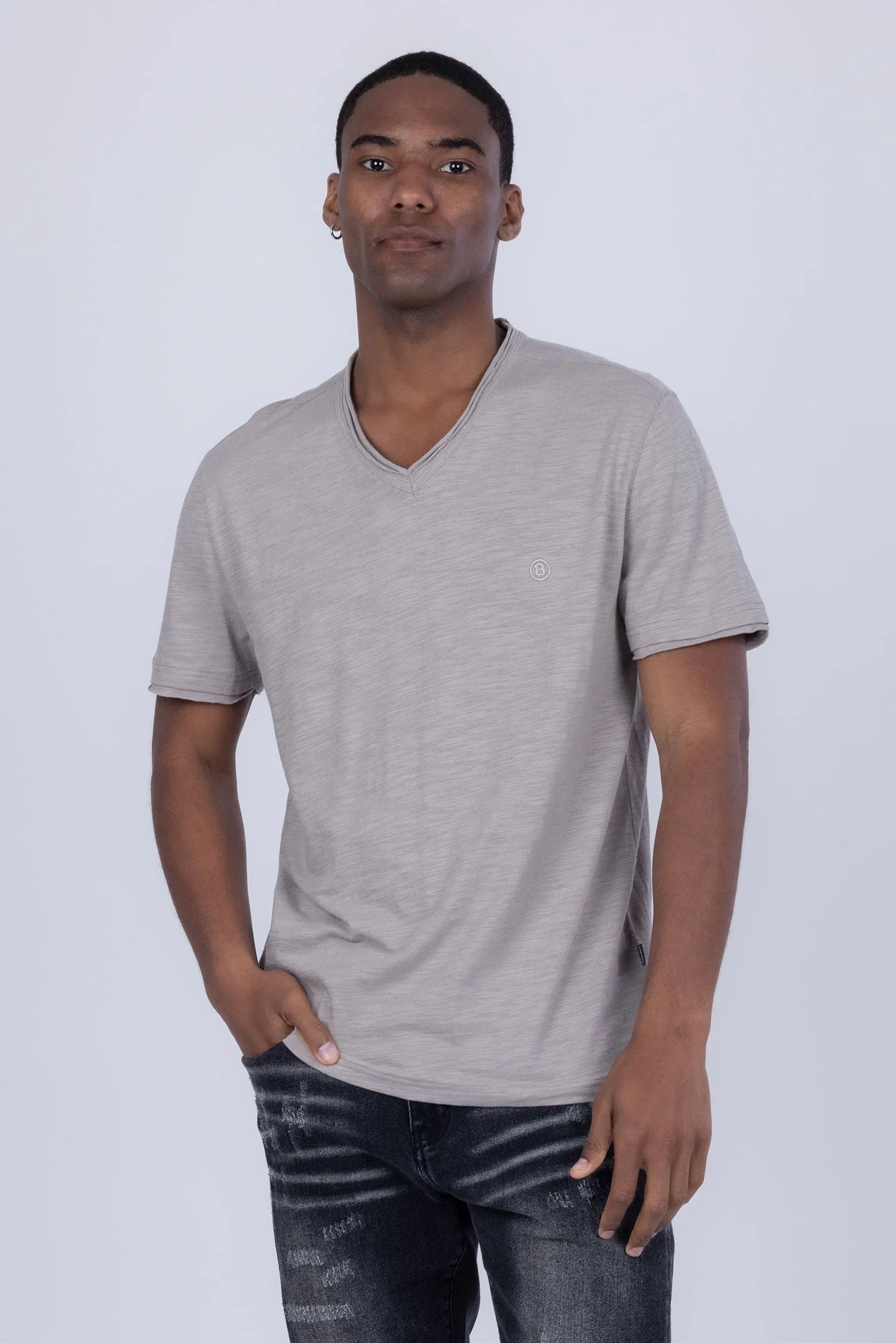 Agra V-Neck Solid T-Shirts