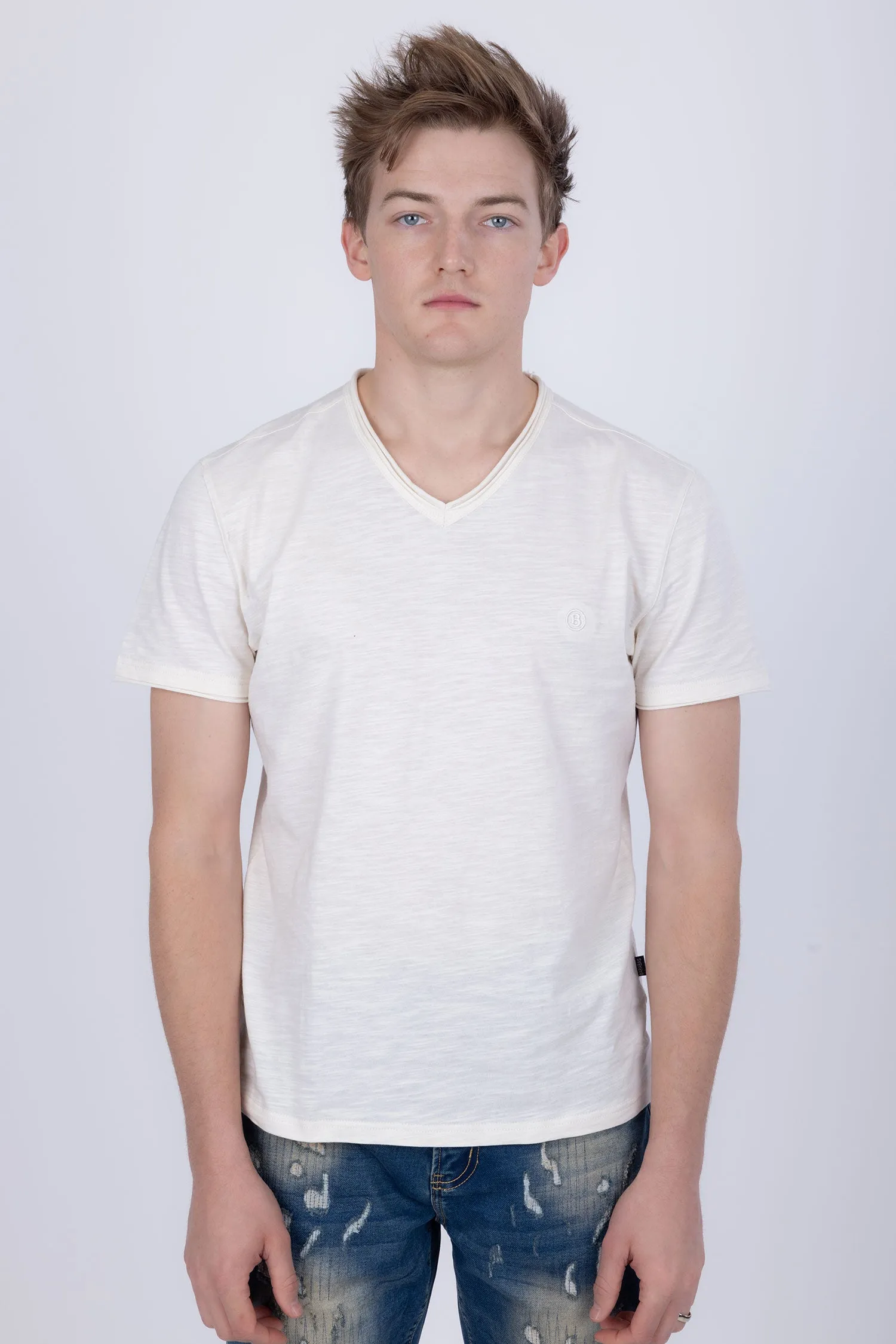 Agra V-Neck Solid T-Shirts
