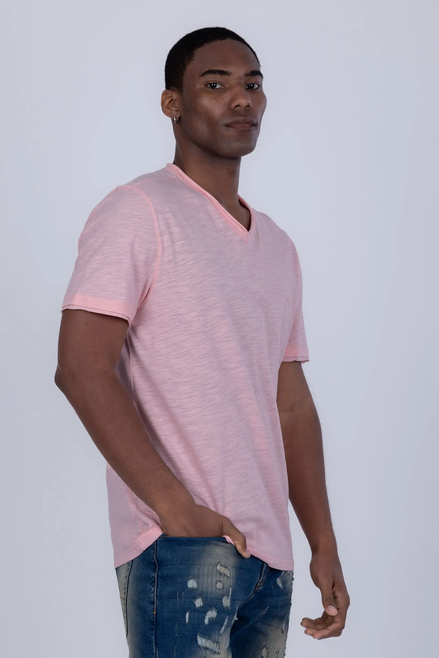 Agra V-Neck Solid T-Shirts