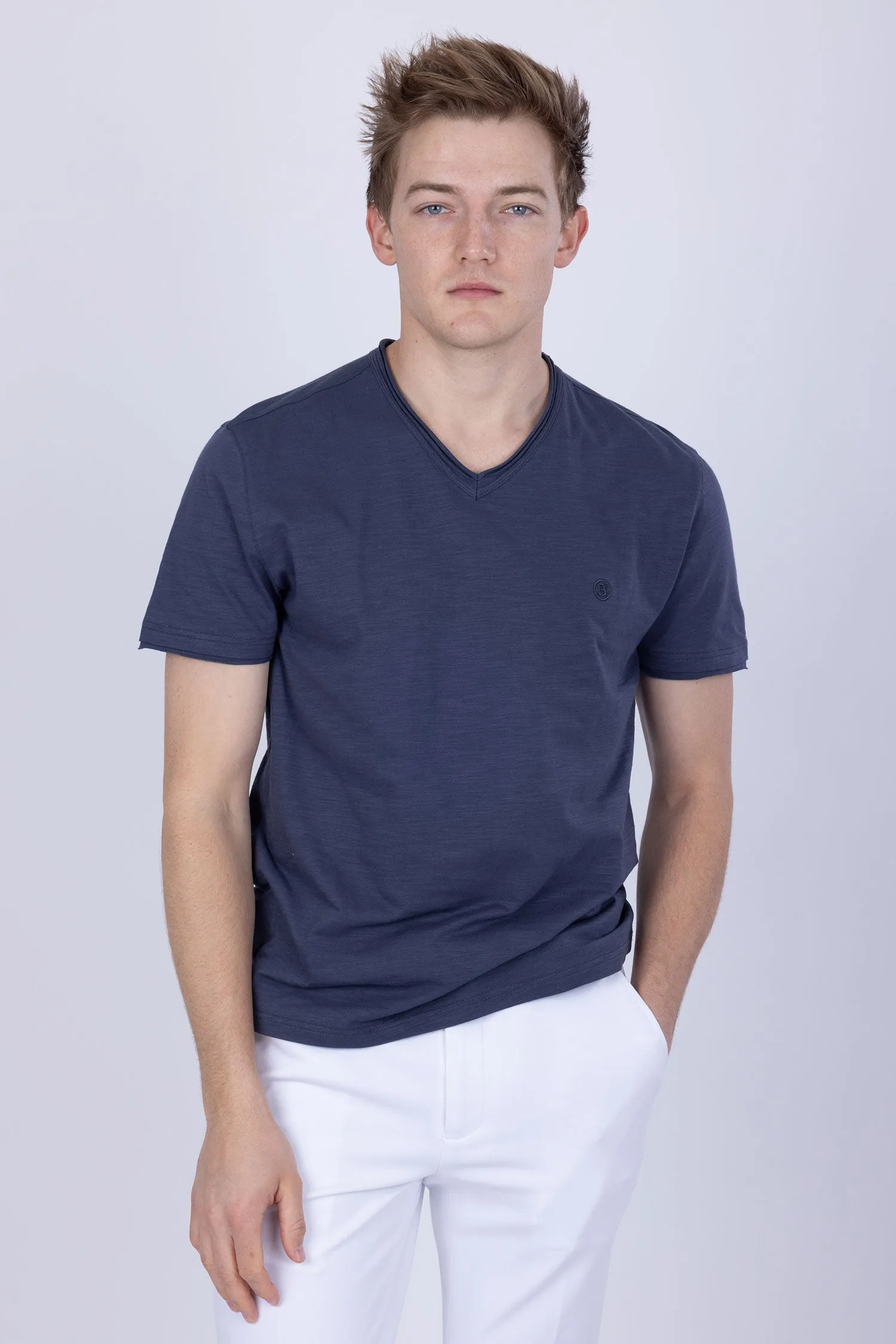 Agra V-Neck Solid T-Shirts