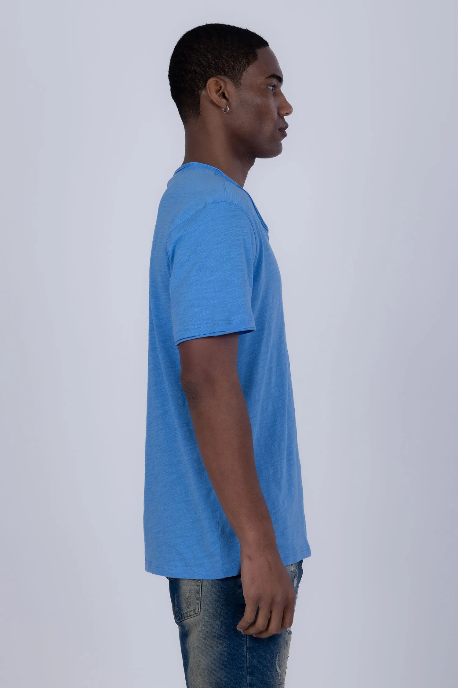 Agra V-Neck Solid T-Shirts