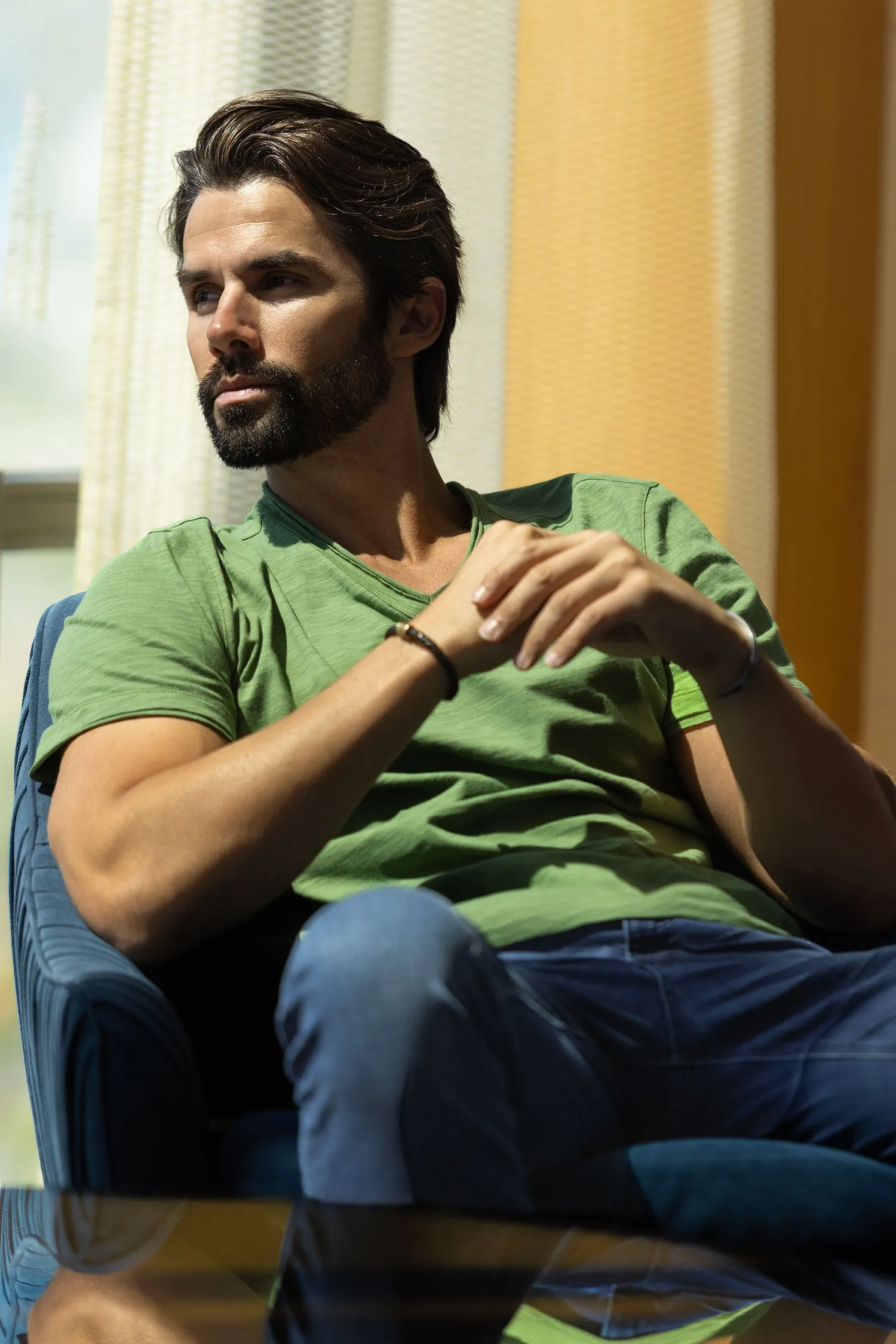 Agra V-Neck Solid T-Shirts