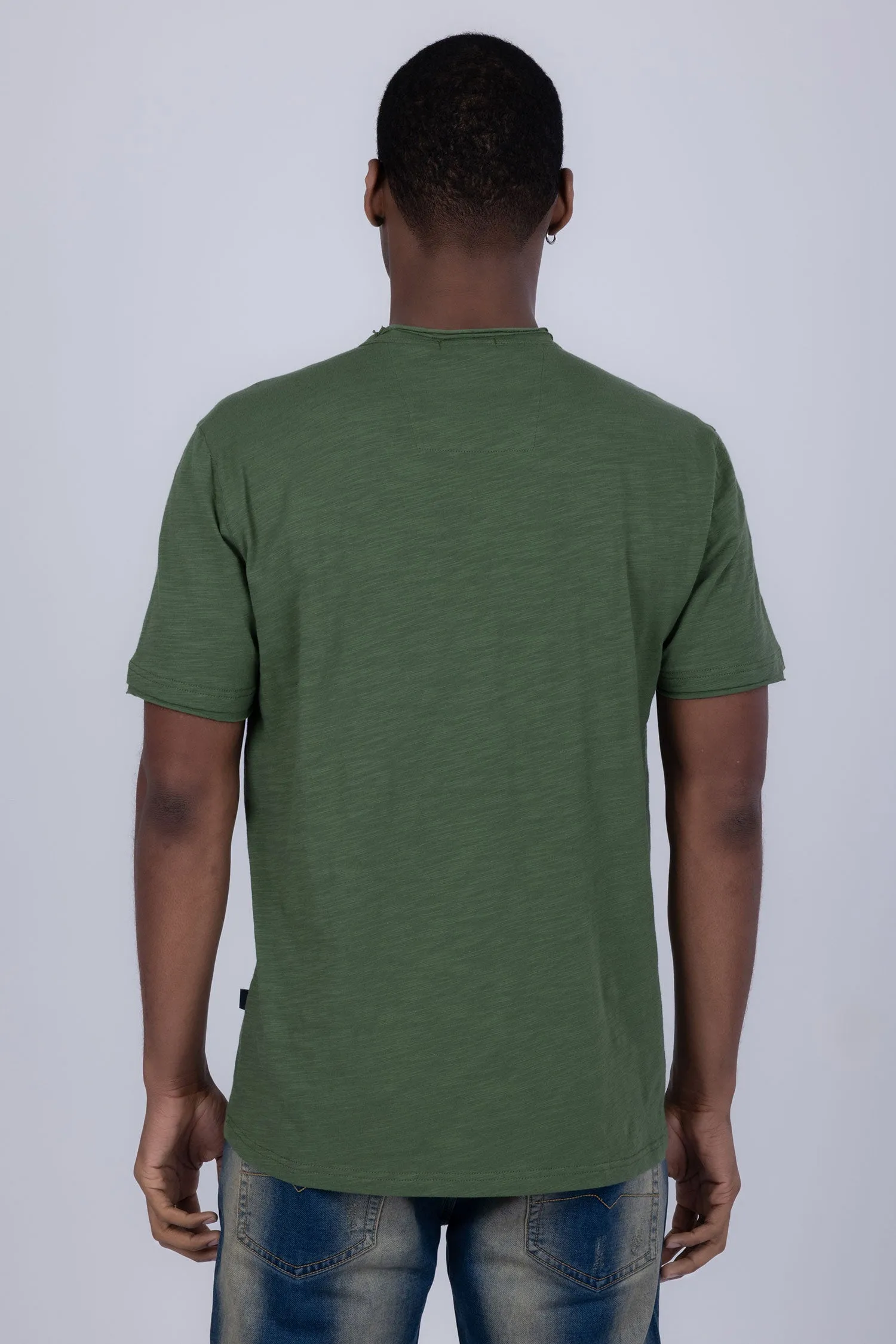 Agra V-Neck Solid T-Shirts