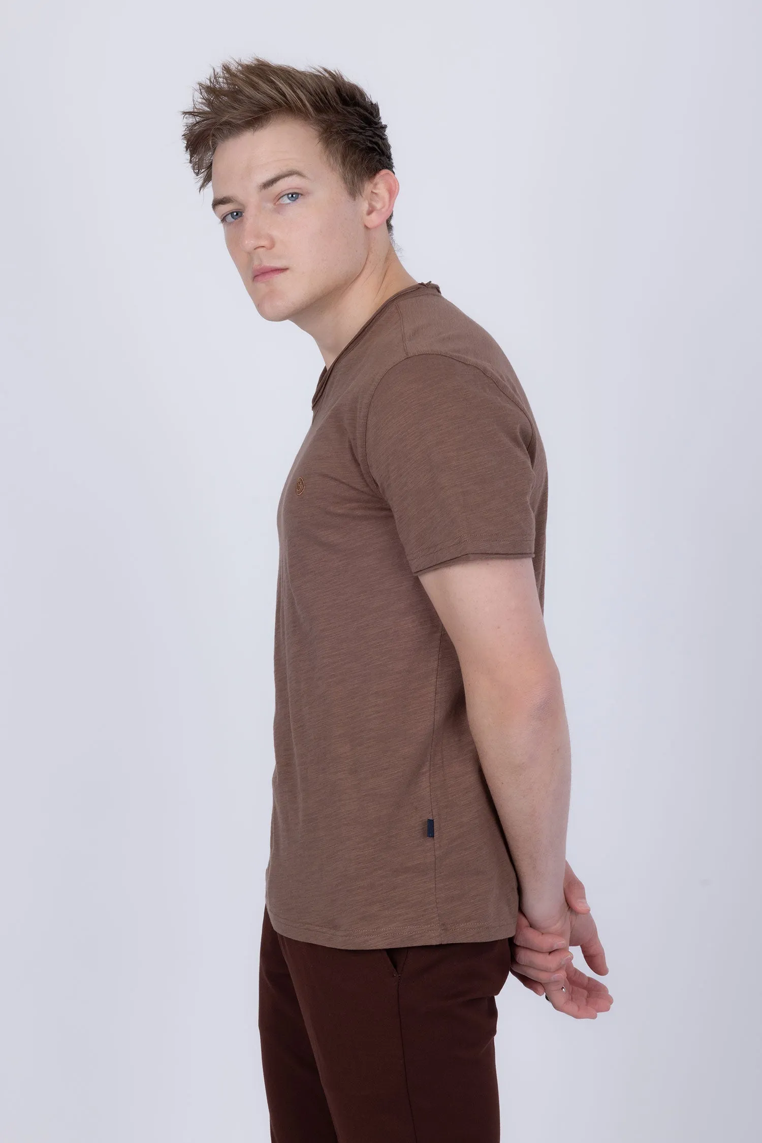 Agra V-Neck Solid T-Shirts