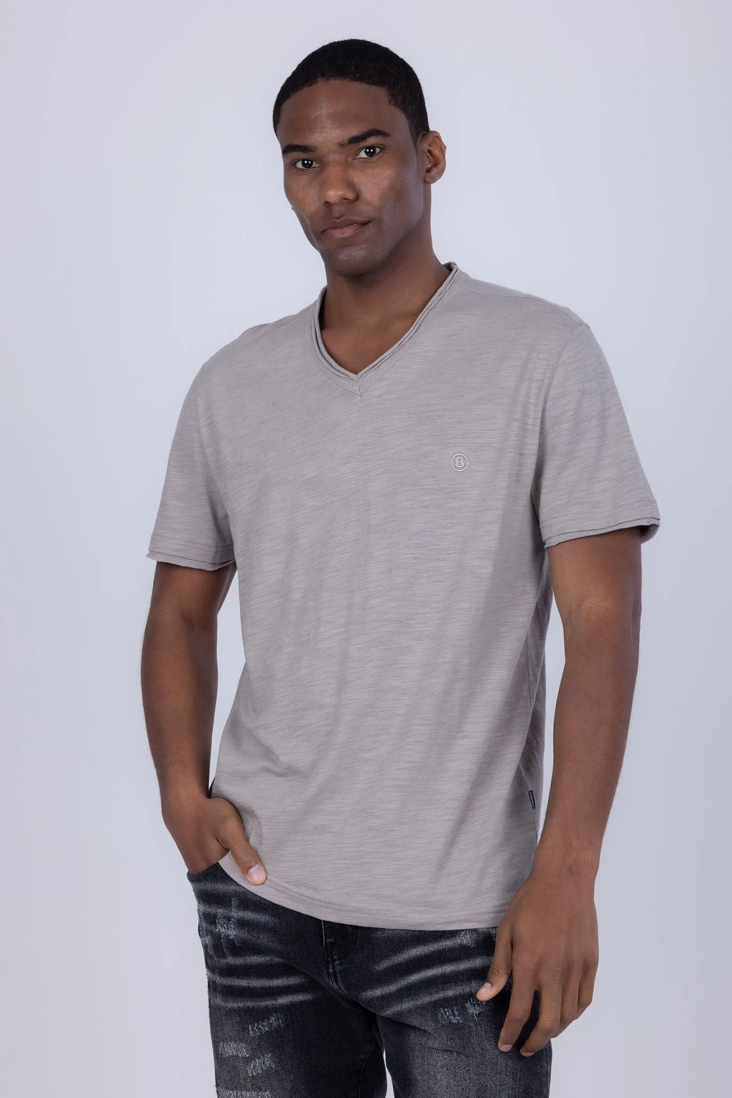 Agra V-Neck Solid T-Shirts