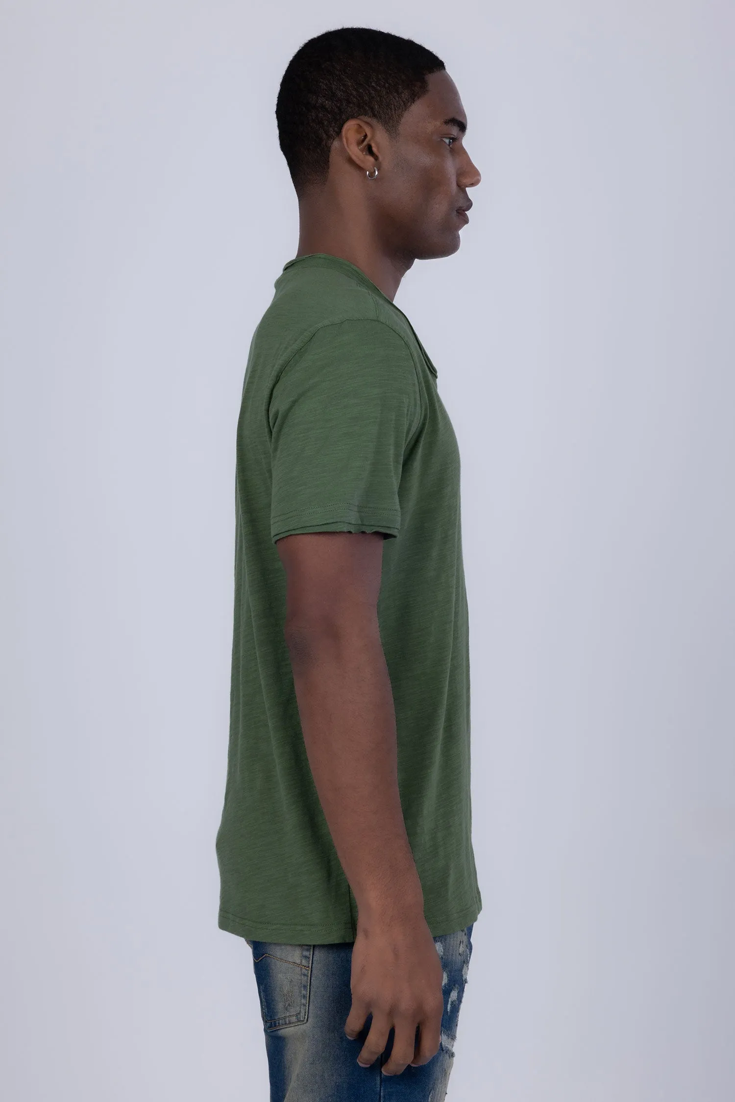 Agra V-Neck Solid T-Shirts