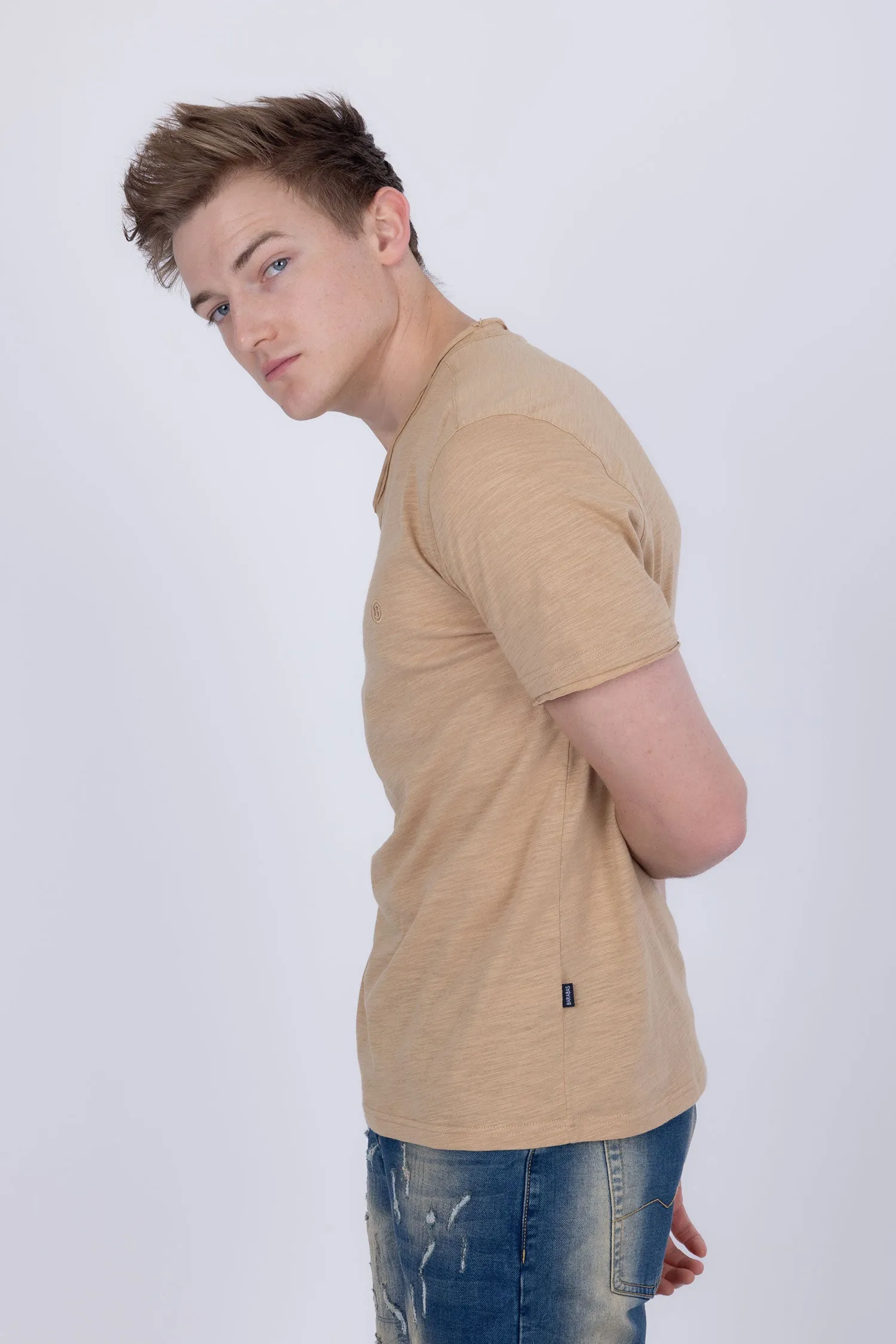 Agra V-Neck Solid T-Shirts