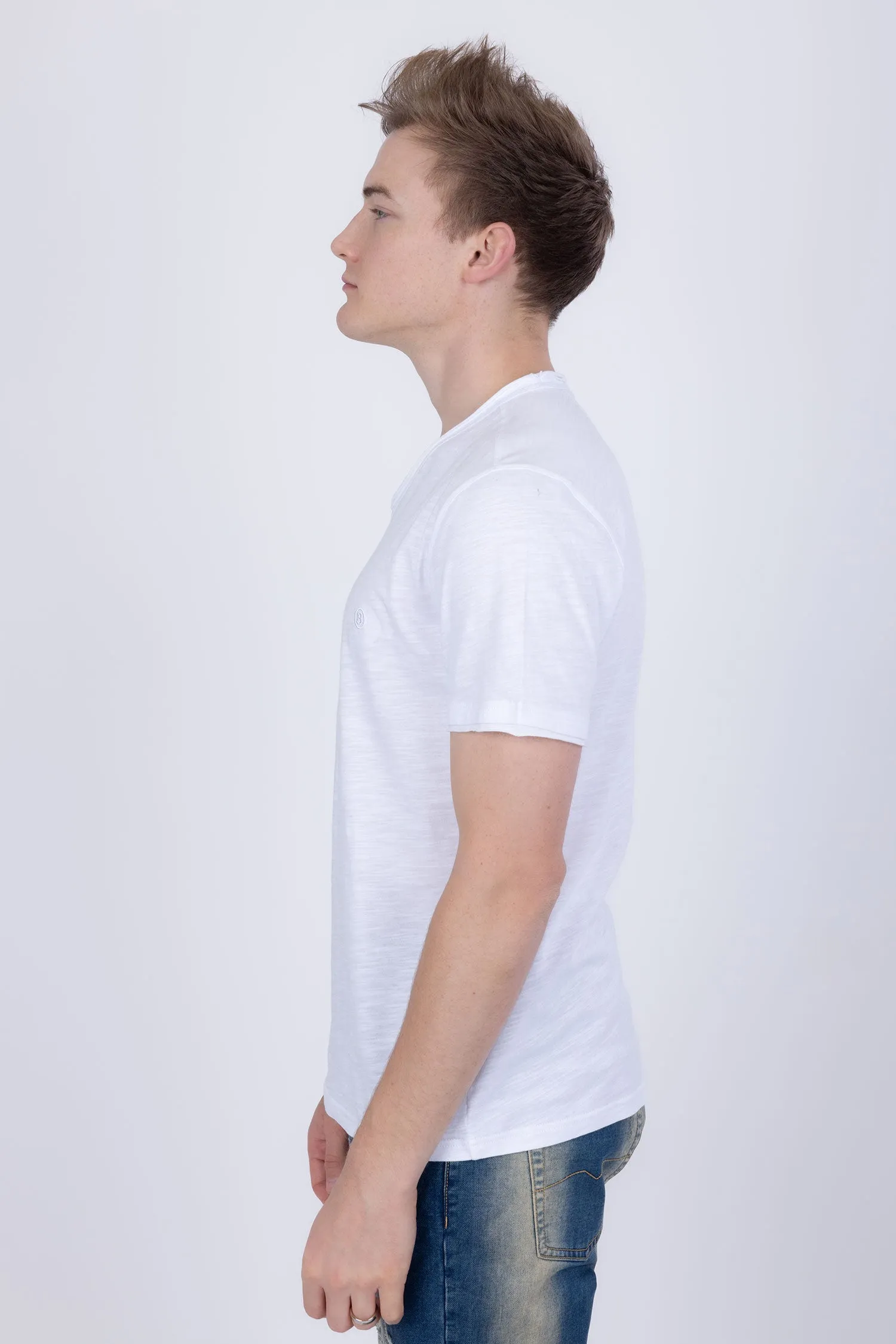 Agra V-Neck Solid T-Shirts