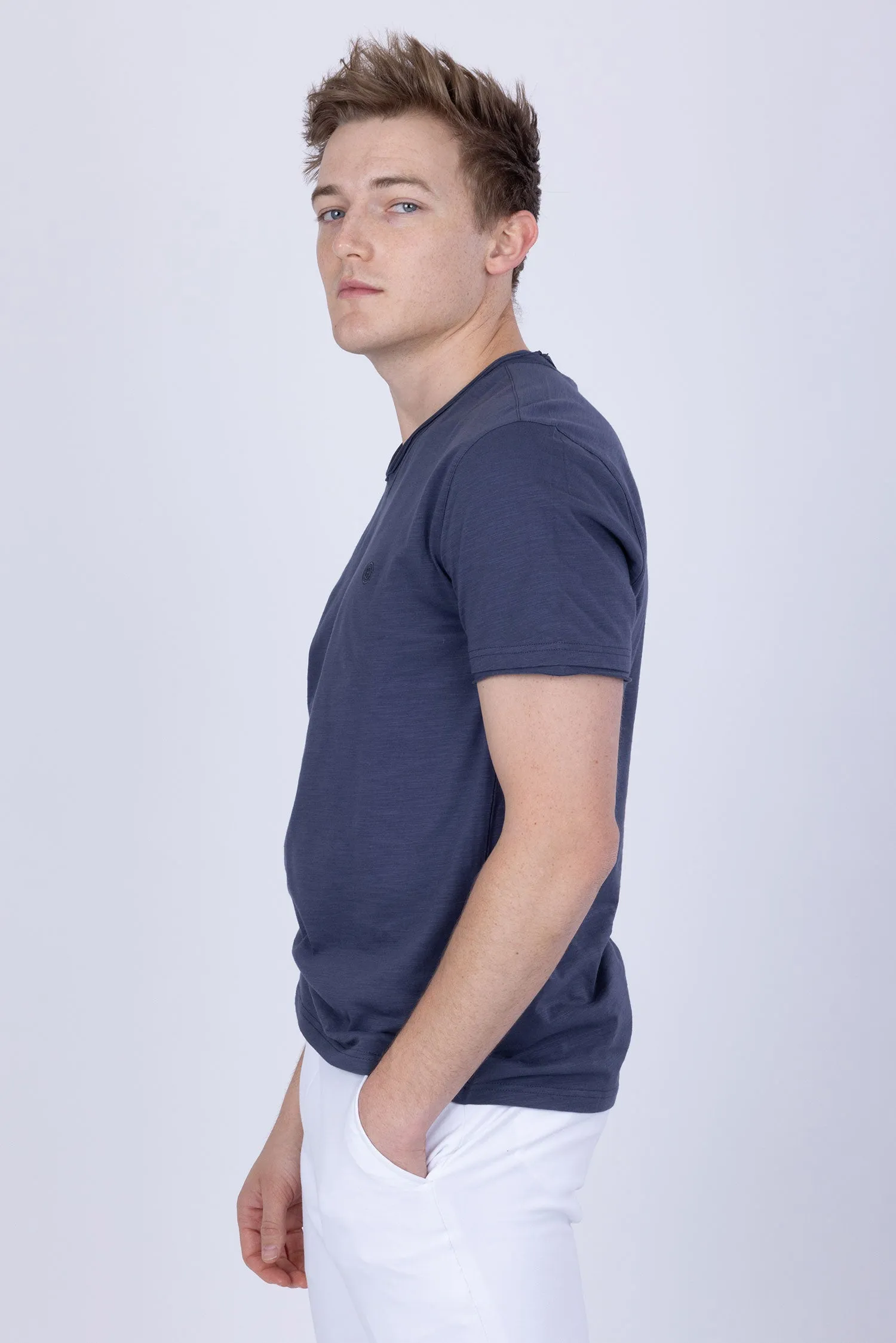 Agra V-Neck Solid T-Shirts
