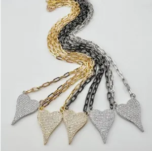 Aimee Paperclip Heart Necklace