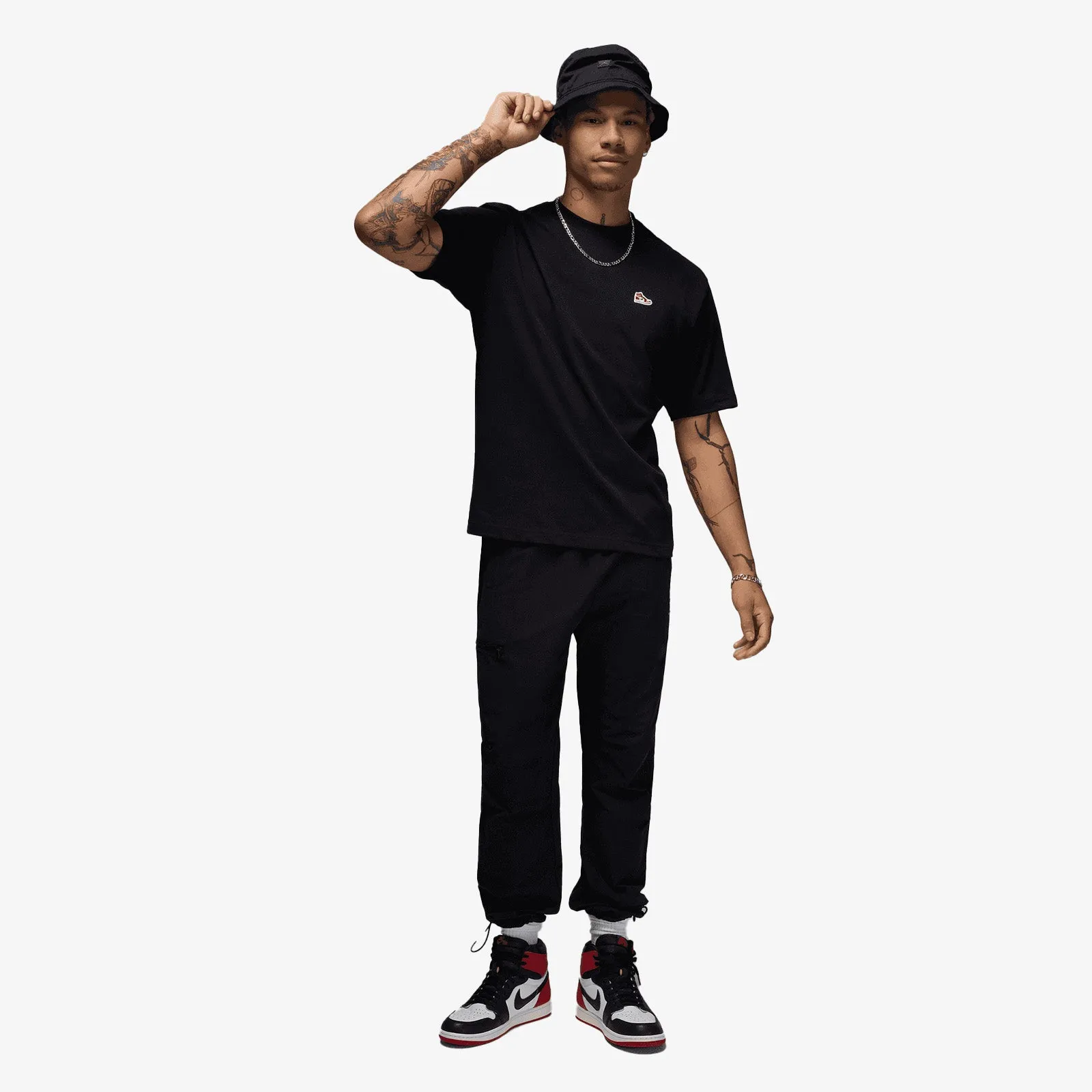 AJ1 Sneaker Patch T-Shirt - Black