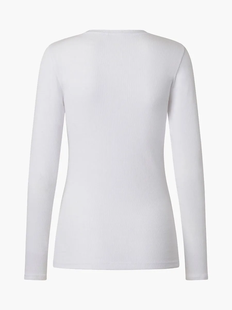 Alexa Long Sleeve Tee - White