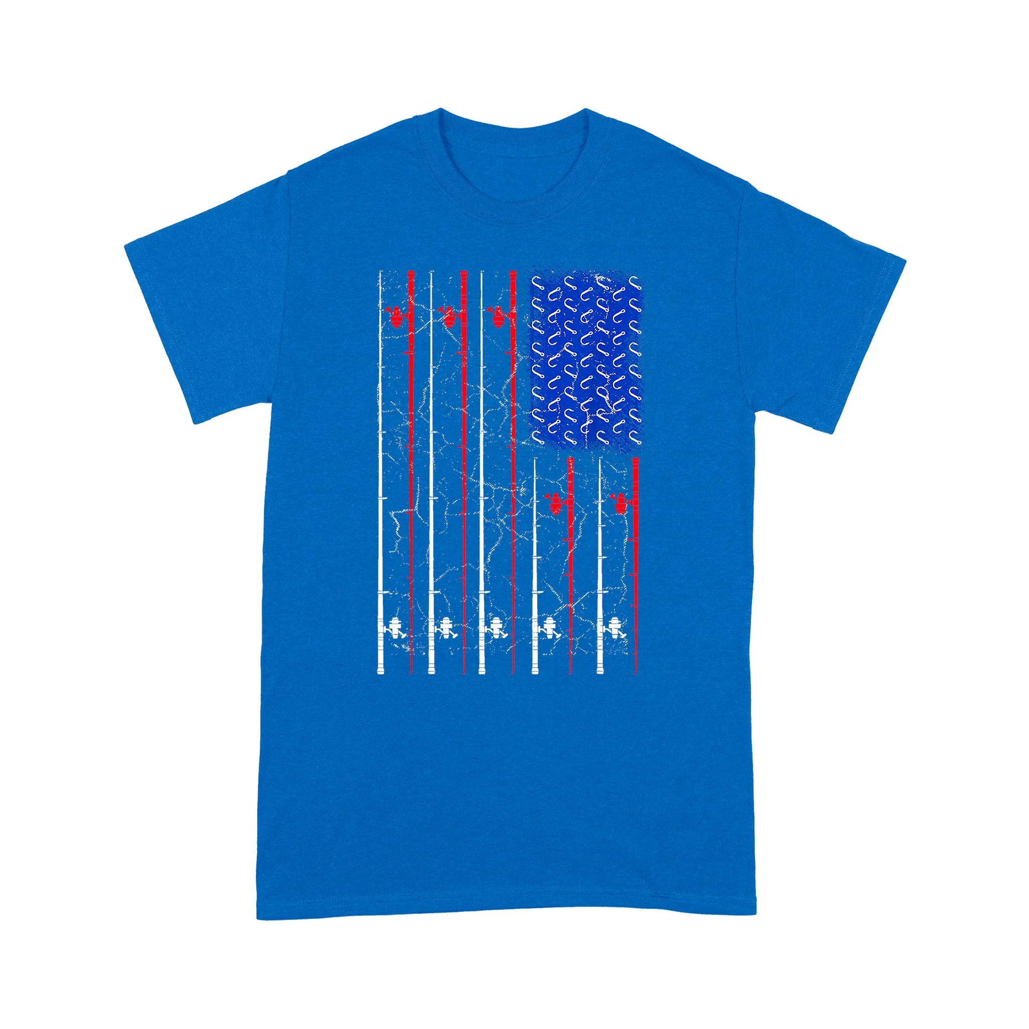 American US Flag Fishing Rod Shirt, Fisherman Gift D06 NPQ151- Premium T-shirt