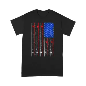 American US Flag Fishing Rod Shirt, Fisherman Gift D06 NPQ151- Premium T-shirt