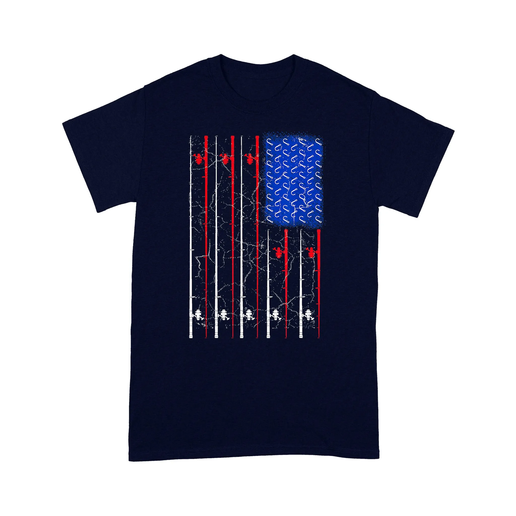 American US Flag Fishing Rod Shirt, Fisherman Gift D06 NPQ151- Premium T-shirt