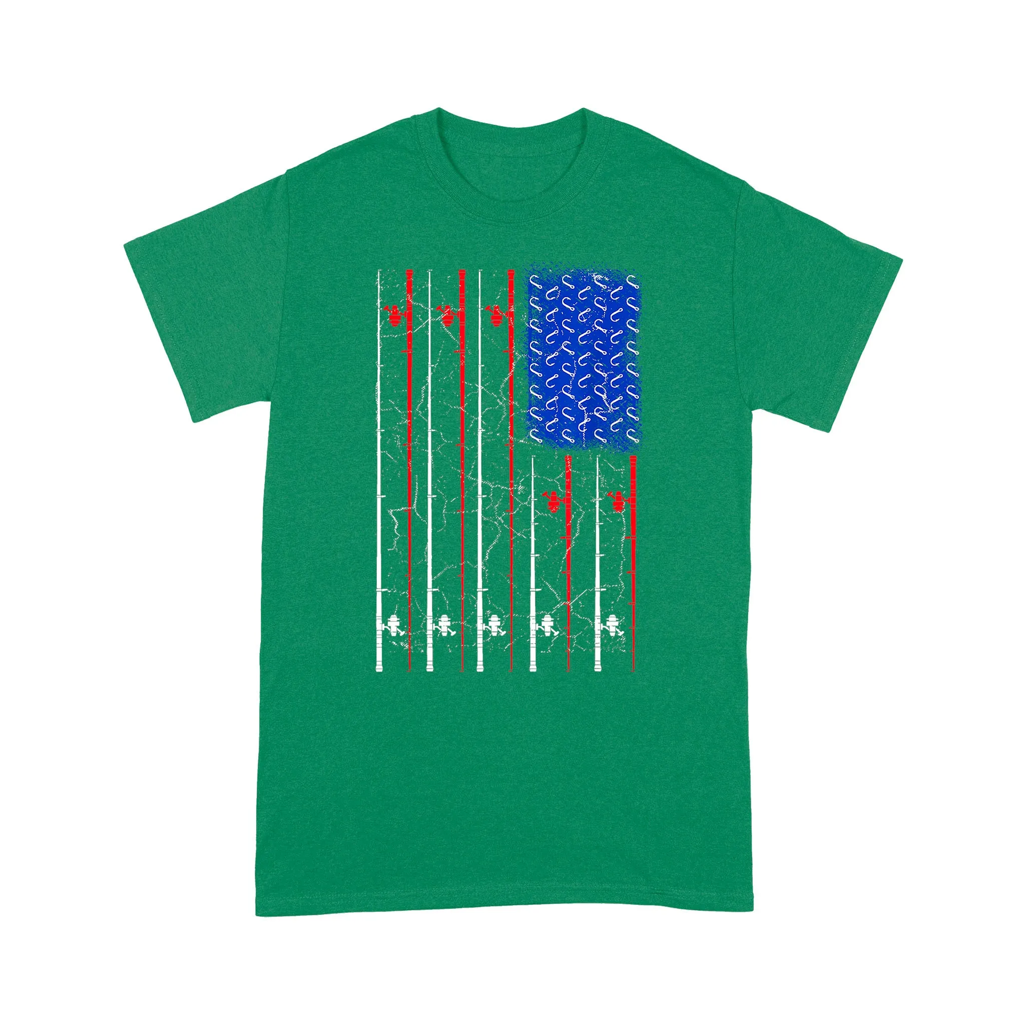 American US Flag Fishing Rod Shirt, Fisherman Gift D06 NPQ151- Premium T-shirt