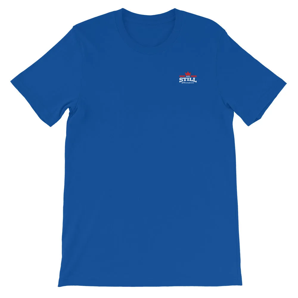 And Still Champion crest logo white lettering men's T-shirt