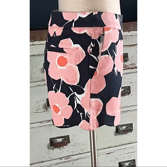 Anthropologie Georgie Floral Retro Scallop Shorts NWT New 4