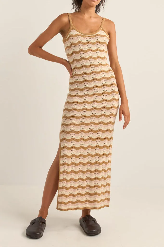 Aries Stripe Knit Midi Dress