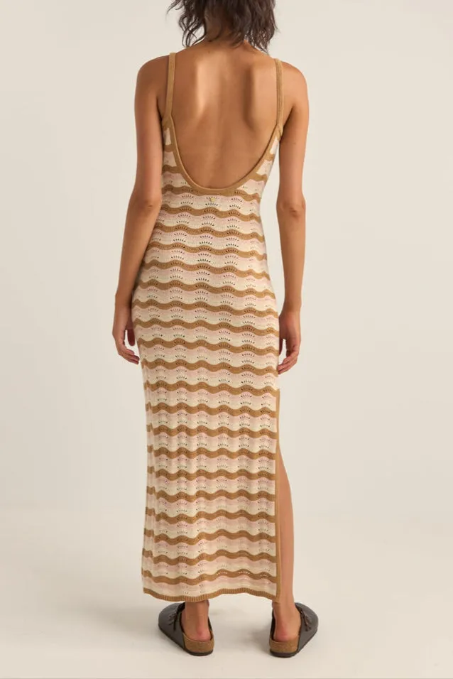 Aries Stripe Knit Midi Dress