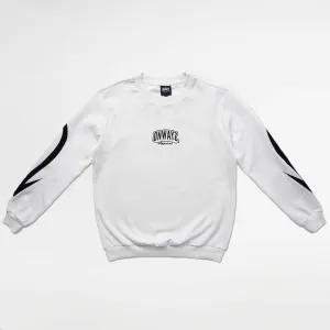 Arrow Script Crewneck - White
