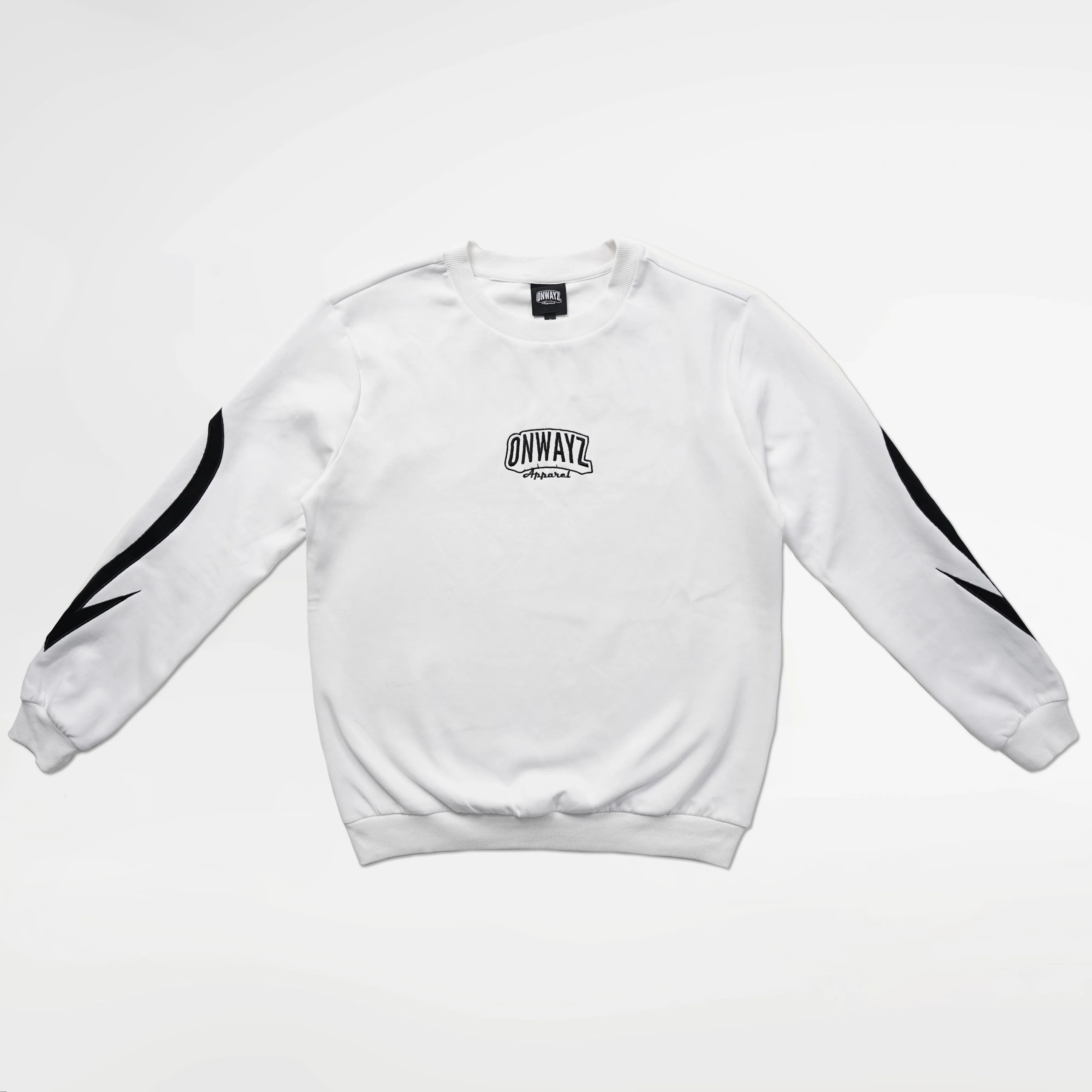 Arrow Script Crewneck - White