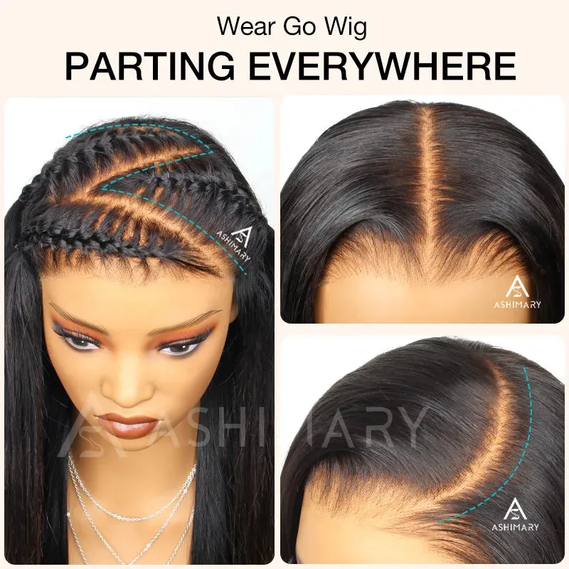 Ashimary Hair PartingMax Glueless Wig Water Wave 10x6 Closure HD Lace Pre Cut & Plucked & Bleached Ready to Go