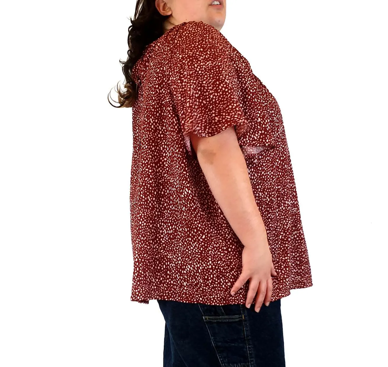 Atmos & Here red print top size 26