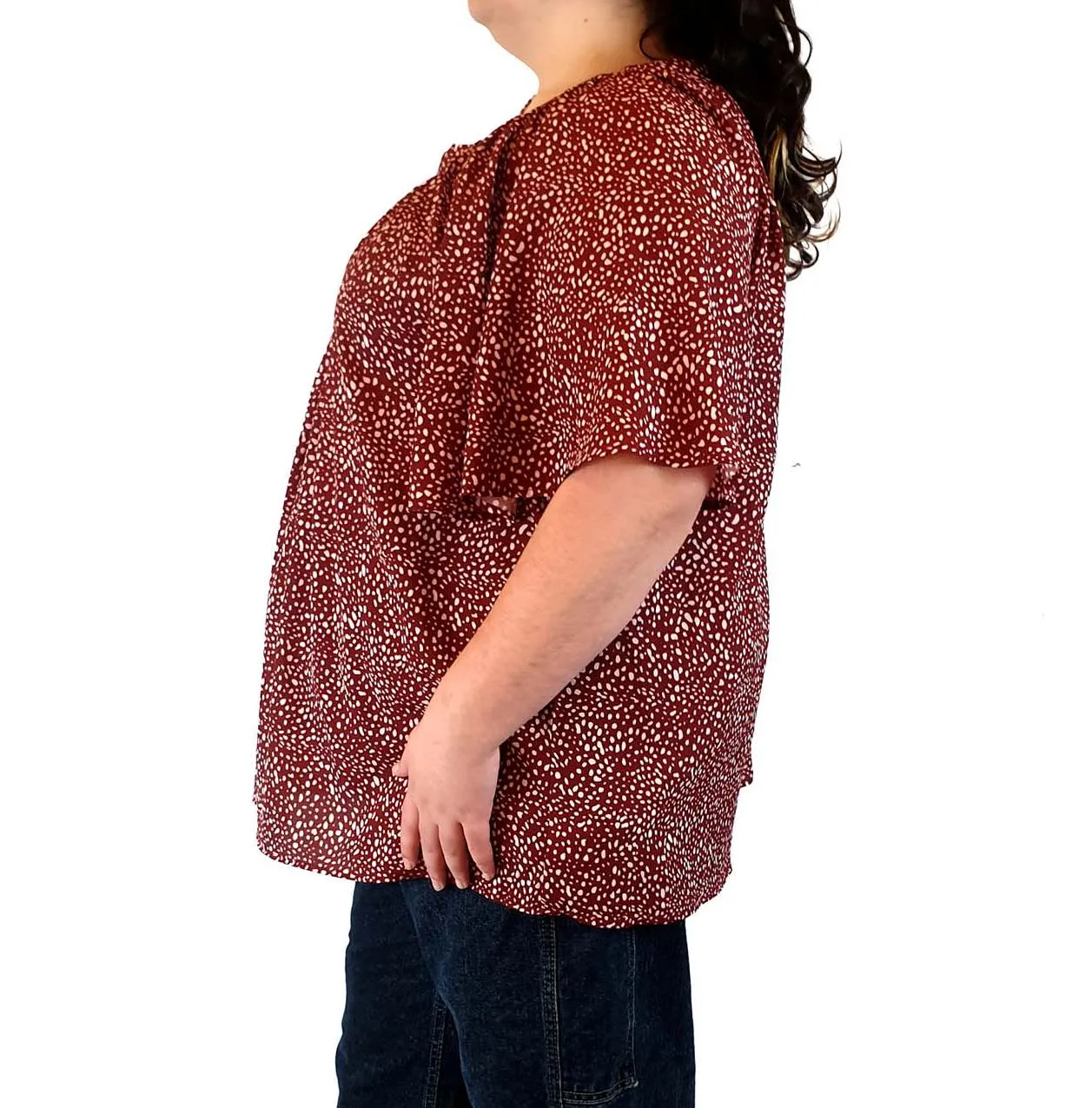 Atmos & Here red print top size 26