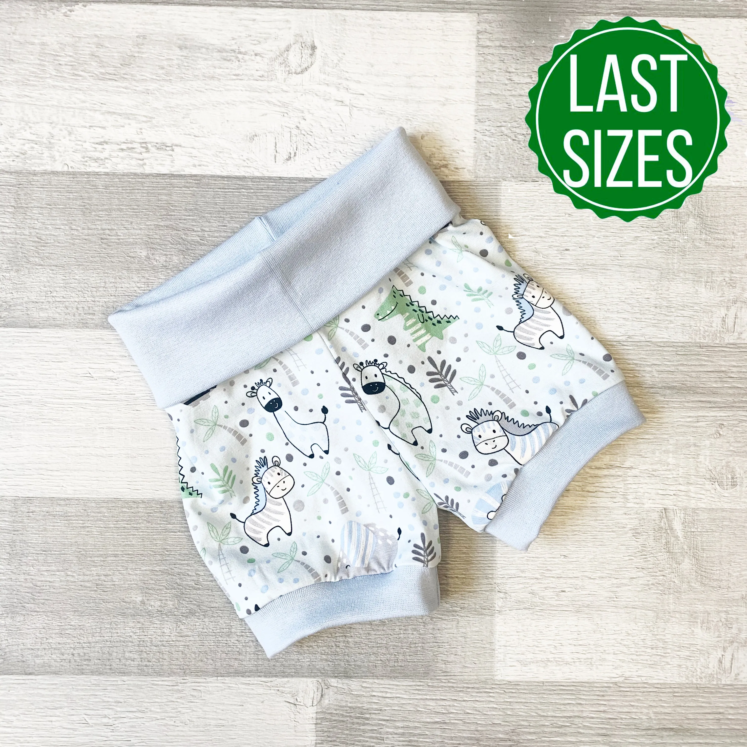 Baby Animals Foldover Shorts