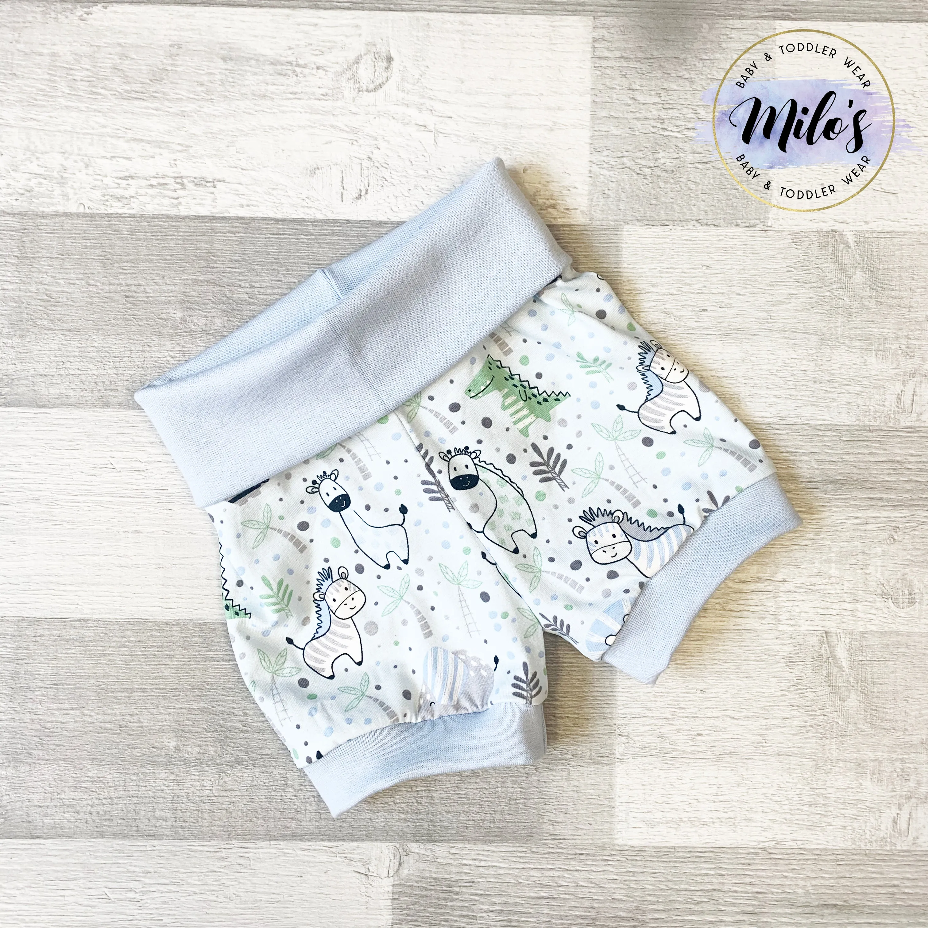 Baby Animals Foldover Shorts