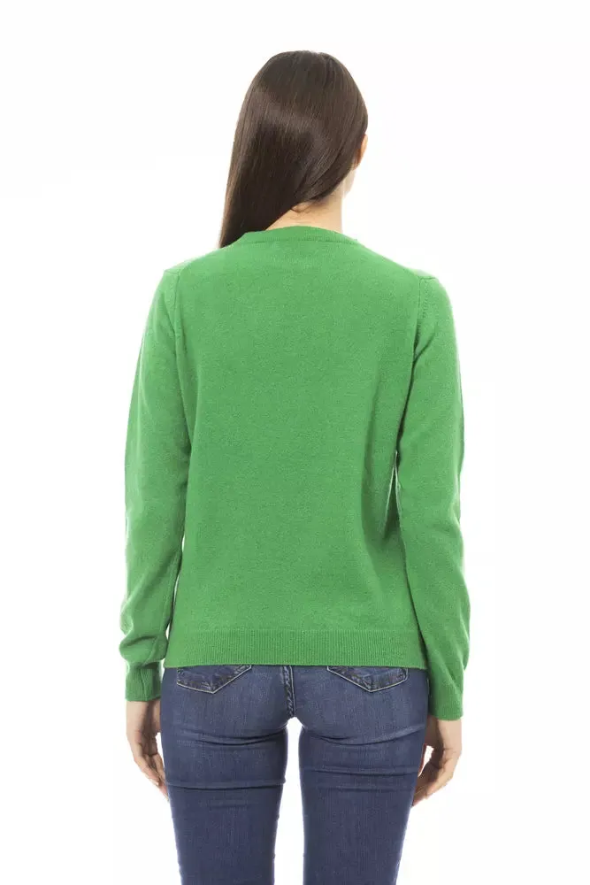 Baldinini Trend Green Cashmere Women Sweater